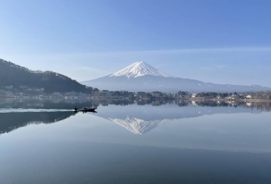 후지산의 겨울 풍경과 온천탕 4일